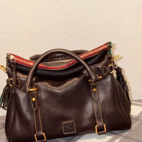 Dooney & Bourke Florentine Satchel in Brown Tmoro NEW - Picture 2 of 8